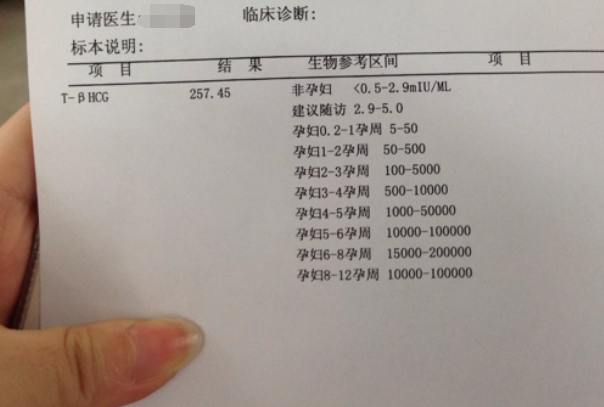 试管移植鲜胚7周血检报告hcg130000正常吗？