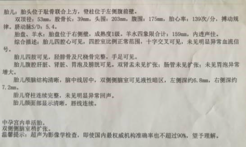 普通人怎么解读医院出具的四维彩超报告单上的各项数值？